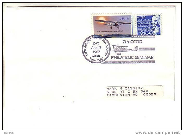 USA Special Cancel Cover - 7th CCOD Philatelic Seminar 1982 - Dallas - Schmuck-FDC