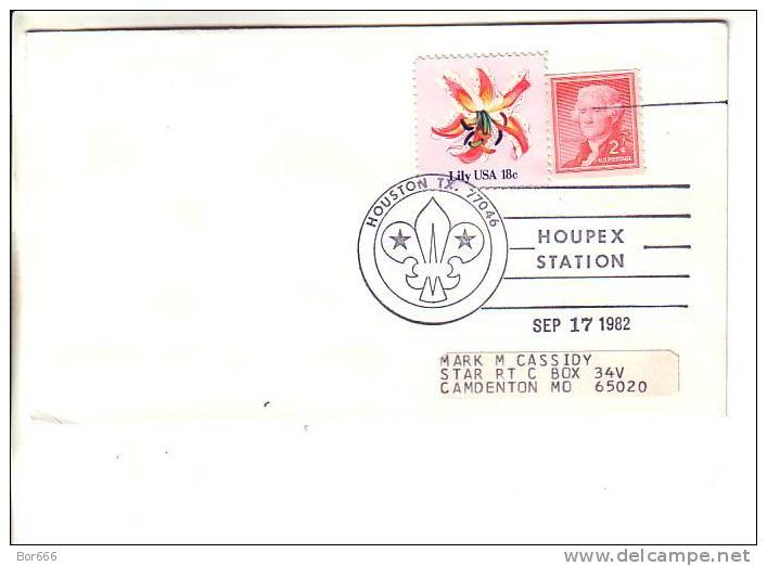 USA Special Cancel Cover 1982 - Houpex Station / Scouting - Houston - Event Covers