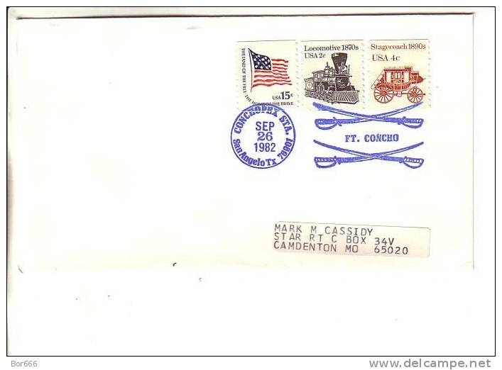 USA Special Cancel Cover 1982 - Conchopex Station / Ft. Concho - San Angelo - Event Covers