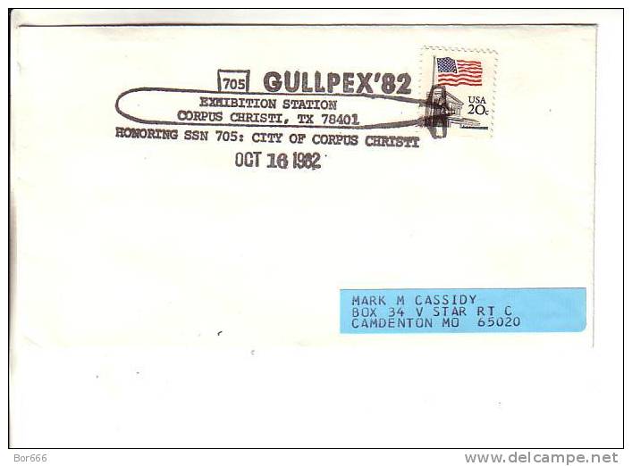 USA Special Cancel Cover - GULLPEX 1982 - Corpus Christi - Schmuck-FDC