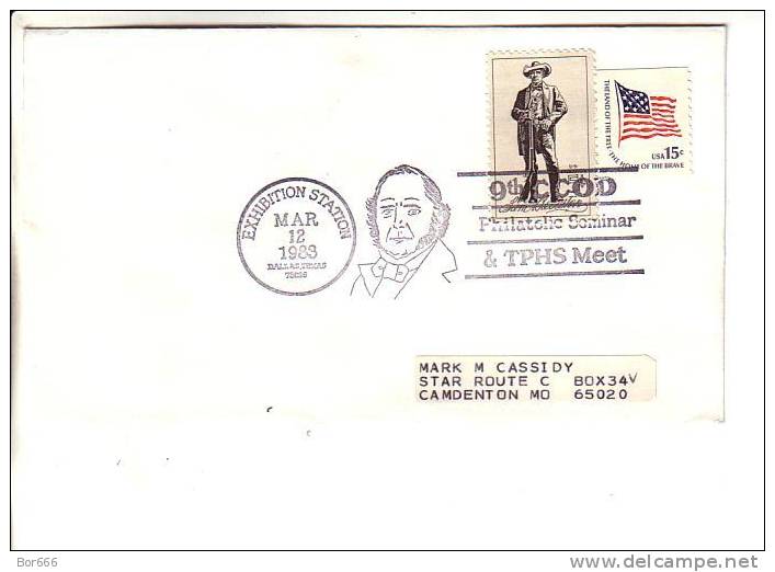 USA Special Cancel Cover - 9th CCOD Philatelic Seminar 1983 - Dallas - Sobres De Eventos