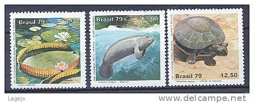 BRESIL 1365/67 Faune & Flore Protégées - Tortue - Unused Stamps