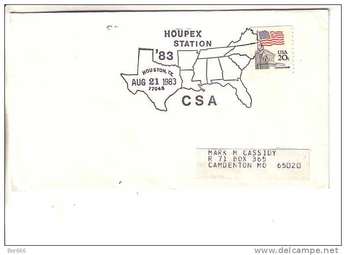USA Special Cancel Cover  - HOUPEX 1983 - Houston - Sobres De Eventos