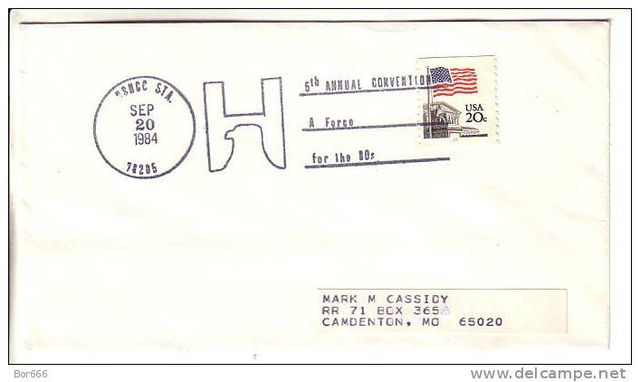 USA Special Cancel Cover 1984 - 5th Annual Convention A Force For The 80s - Sobres De Eventos