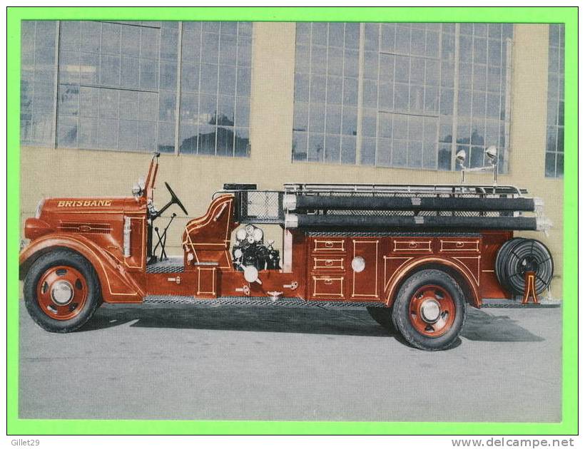FIRE TRUCK -CAMION POMPIER -  BRISBANE, CA. - 1937 PUMPER TRUCK FIRE DEPT. - INDIANA TRUCK CORP. - - Trucks, Vans &  Lorries