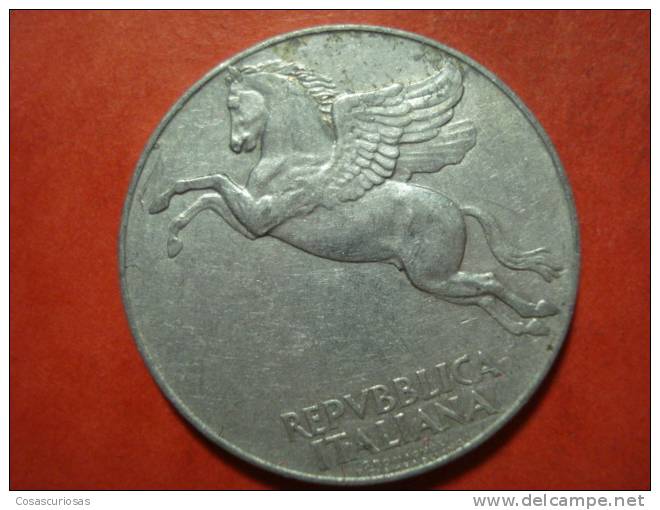 1144  ITALIA ITALY  10 LIRE   PEGASO ANIMAL    AÑO / YEAR  1950  BB+ - 10 Lire