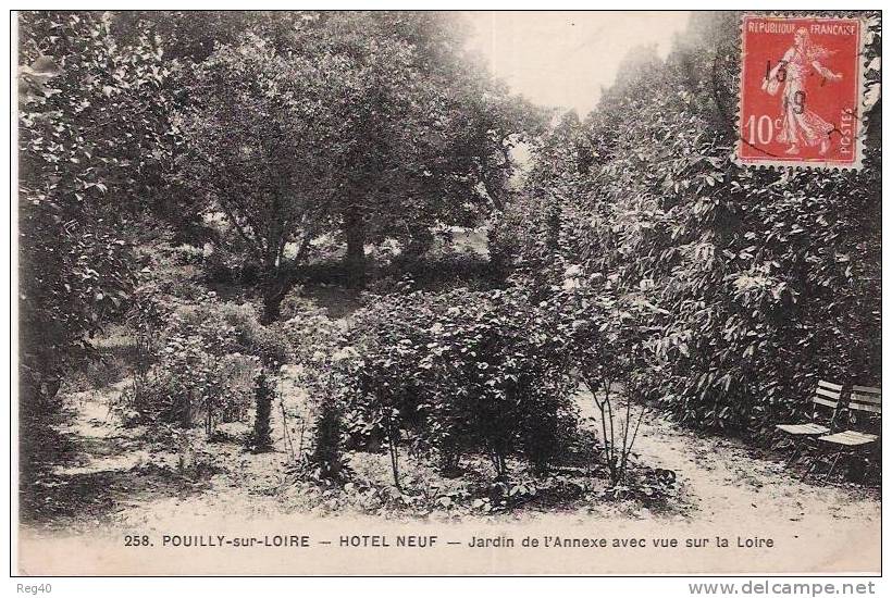 D58 - POUILLY SUR LOIRE  -  HOTEL NEUF  -  Jardin De L'Annexe Avec Vue Sur La Loire - Saint-Mandrier-sur-Mer
