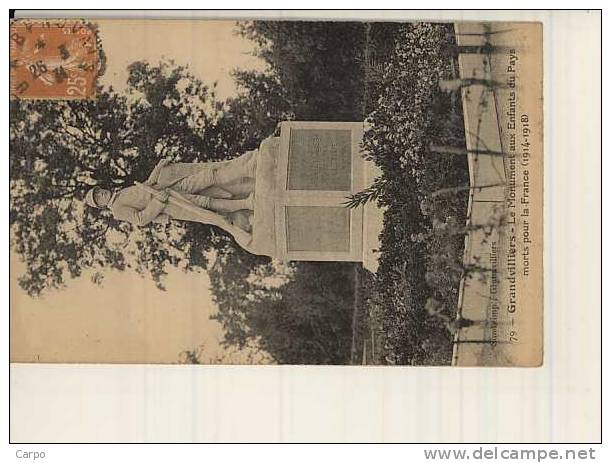 GRANDVILLIERS. - Le Monument Aux Enfants Du Pays Morts Pour La France (1914-1918) - Grandvilliers