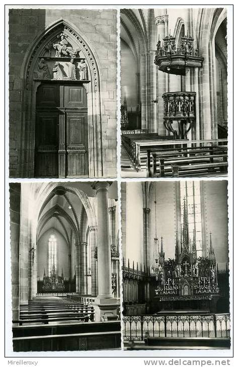 SOULTZ 68 EGLISE PAROISSIALE ST MAURICE INTERIEUR LOT DE 4 CARTES - Soultz