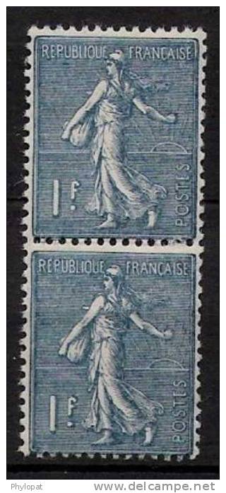 FRANCE 1924 N°205 Bloc De 2 Neuf **  Affaire 25% Cote - 1903-60 Säerin, Untergrund Schraffiert