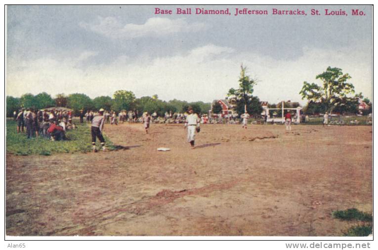 Baseball Game At Jefferson Barracks St. Louis Missouri C1910 - Honkbal