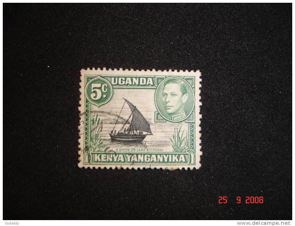 Kenya Uganda And Tanganyika 1938 KG VI  5c SG132  Used - Kenya, Oeganda & Tanganyika