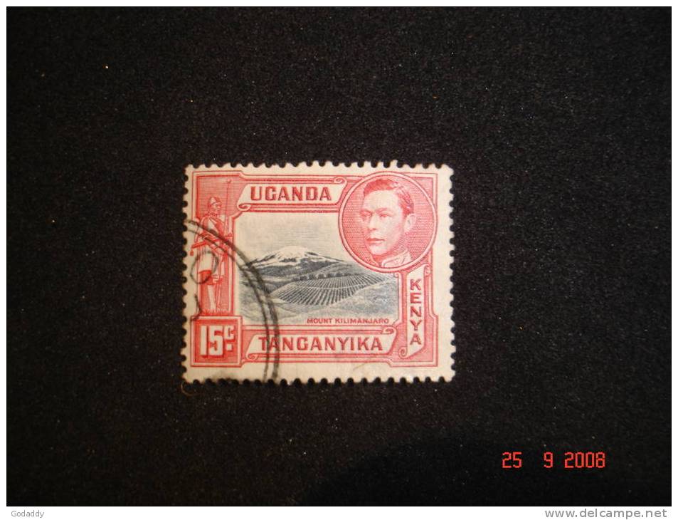 Kenya Uganda And Tanganyika 1938 KG VI  15c SG137a  Used - Kenya, Oeganda & Tanganyika