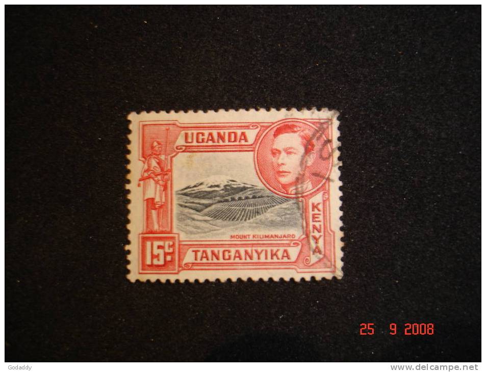 Kenya Uganda And Tanganyika 1938 KG VI  15c SG137a  Used - Kenya, Ouganda & Tanganyika