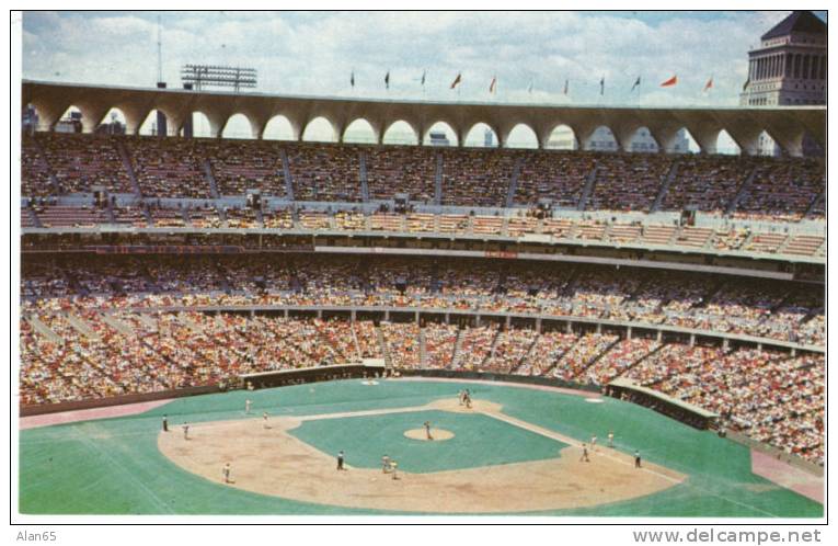 Busch Memorial Stadium St. Louis Missouri Baseball Park, Baseball Game Vintage Postcard - Honkbal