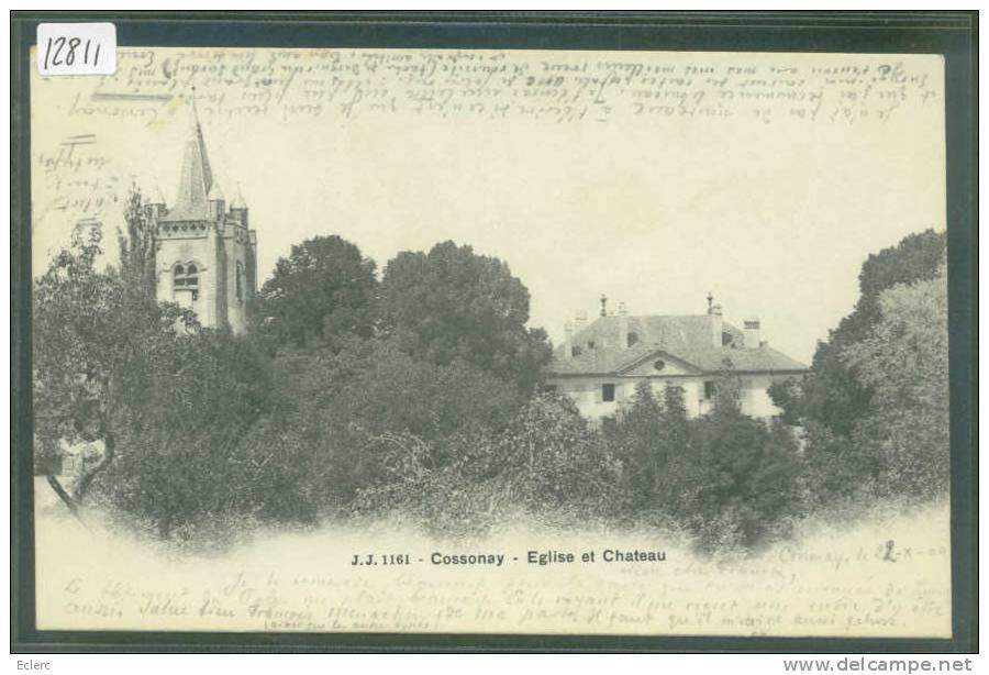 DISTRICT DE COSSONAY /// EGLISE ET CHATEAU - TB - Cossonay