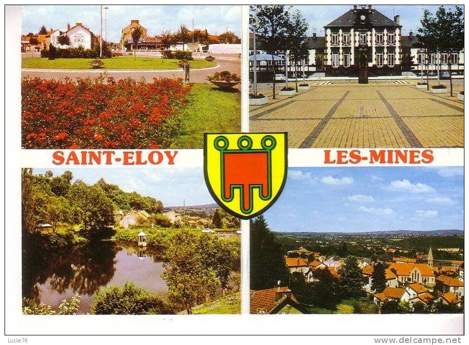 SAINT ELOI LES MINES -  4 Vues Et Blason - Saint Eloy Les Mines