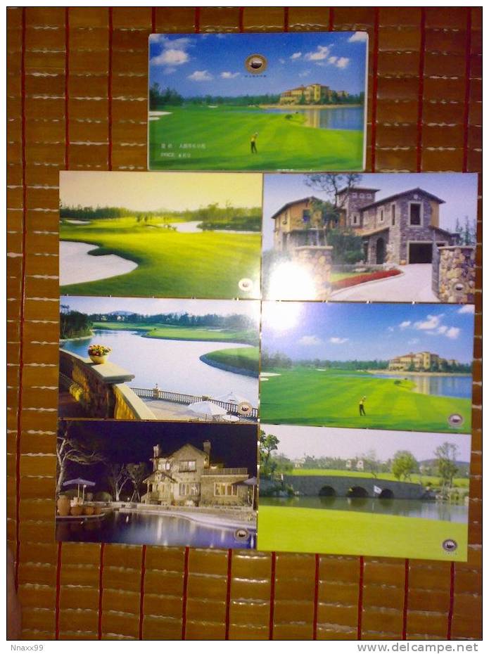 Golf - A Set Of 12 Sheshan Golf Estate Postcards, Shanghai Of China - Golf