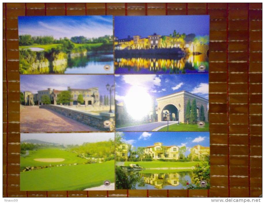 Golf - A Set Of 12 Sheshan Golf Estate Postcards, Shanghai Of China - Golf