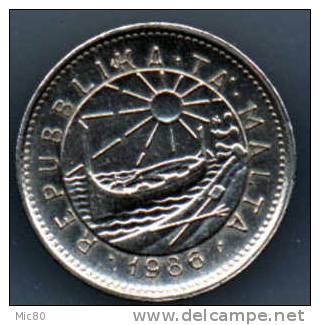 Malte 5 Cents 1986 Sup - Malte