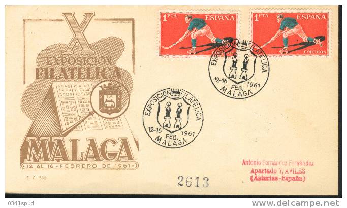 Espagne Espana 1961  Matasello Exposicion Filatelica  Malaga - Lettres & Documents