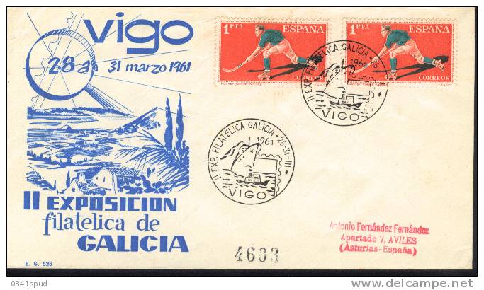 Espagne  Espana 1961  Matasello Exposicion Filatelica  Vigo - Macchine Per Obliterare (EMA)