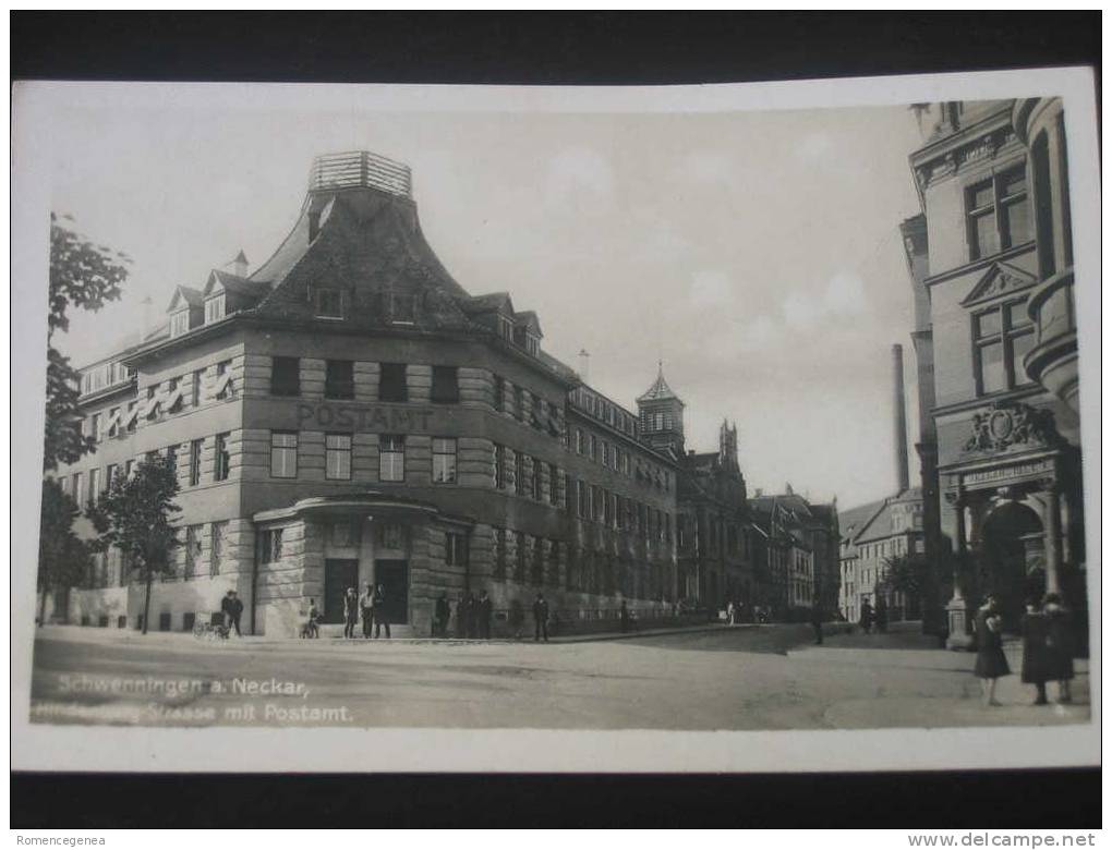 Schwenningen Neckar - Hindenbürg Strabe (Strasse) Mit Postamt. -  Animée -  Très Bon Etat - Villingen - Schwenningen