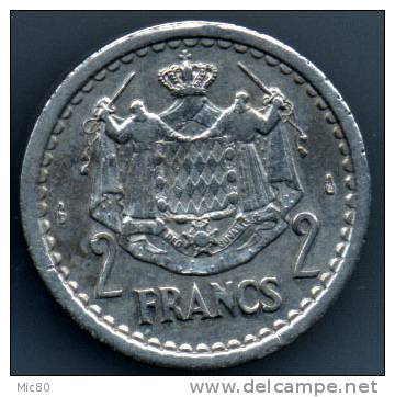 2F Monaco Louis II Alu Sans Date (1943) Ttb/sup - 1949-1956 Francos Antiguos