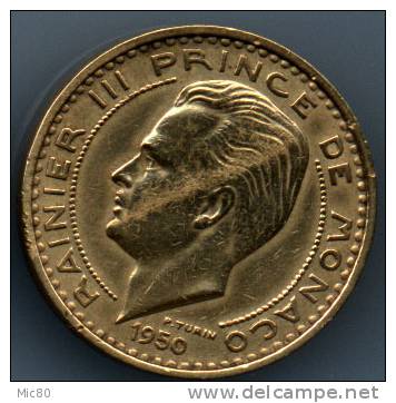 50F Monaco Br-alu 1950 Ttb+ - 1949-1956 Francos Antiguos