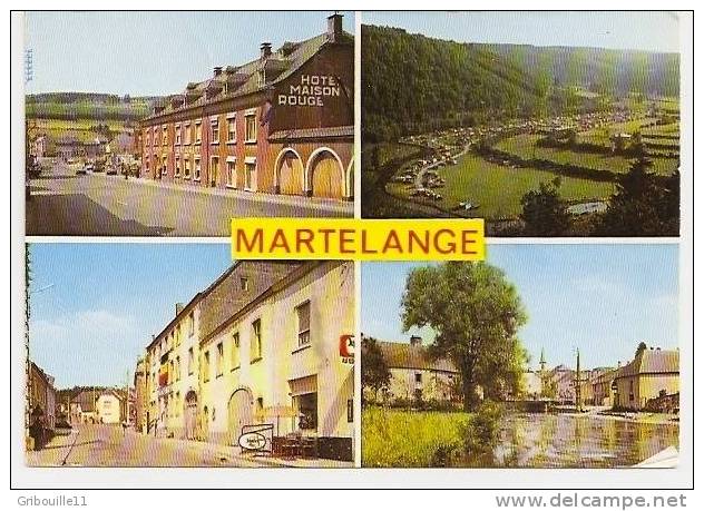 MARTELANGE   -  * 4 VUES - HOTEL MAISON ROUGE- CAMPING EAU VIVE - Etc.**.     Edition :Libr. PROM GAILLARD De Martelange - Martelange