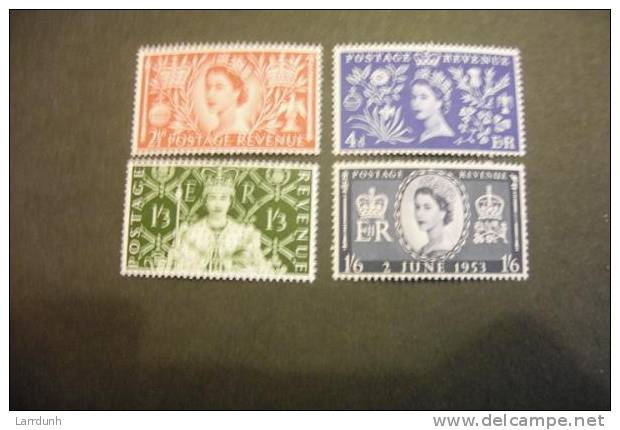 Great Britain 313-16 Cpl MNH Coronation QEII 1953 A04s - Other & Unclassified