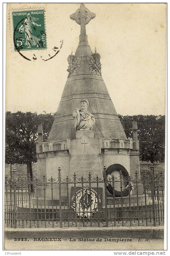 Carte Postale Ancienne Bagneux - La Statue De Dampierre - Bagneux