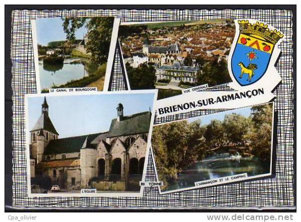 89 BRIENON SUR ARMANCON Multivue, Canal De Bourgogne, Vue Générale, Eglise, Camping, Blason, Ed CIM 2783, CPSM 10x15 - Brienon Sur Armancon