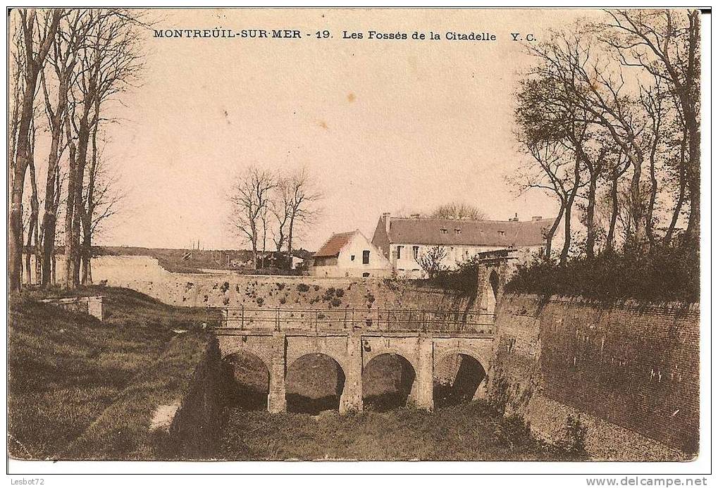 Cpa, Montreuil-sur-Mer (P.-de-C.), Les Fossés De La Citadelle - Montreuil