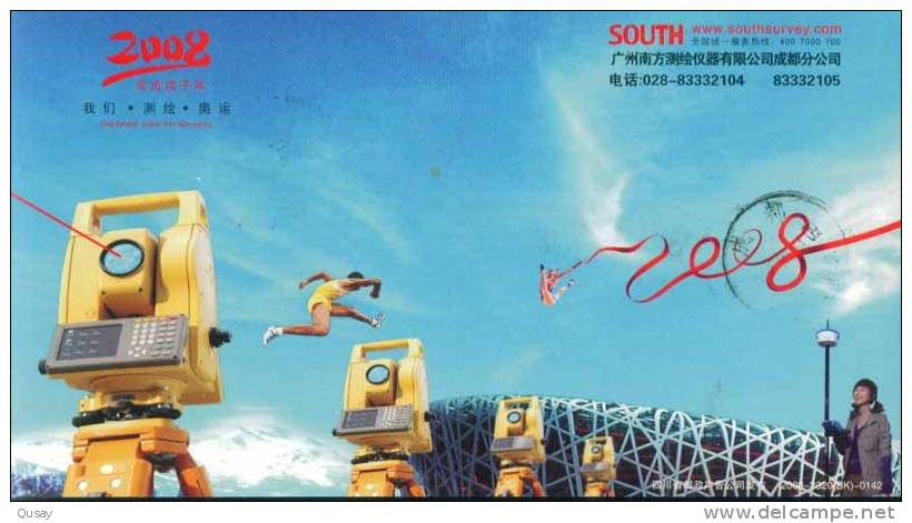 Beijing Olympic Game Stadium Bird Nest , Surveying   ,   Pre-stamped Card , Postal Stationery - Ciclismo