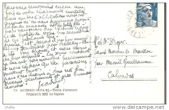 CPA  Glacée   - Andernos Les Bains - Bassin D'Arcachon - Préparatifs Pour Les Régates  1948 - Andernos-les-Bains