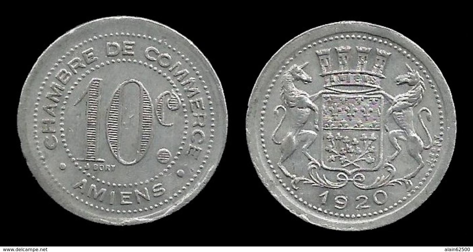 NECESSITE :  AMIENS  . 10 Cts  . 1920 . - Monetary / Of Necessity