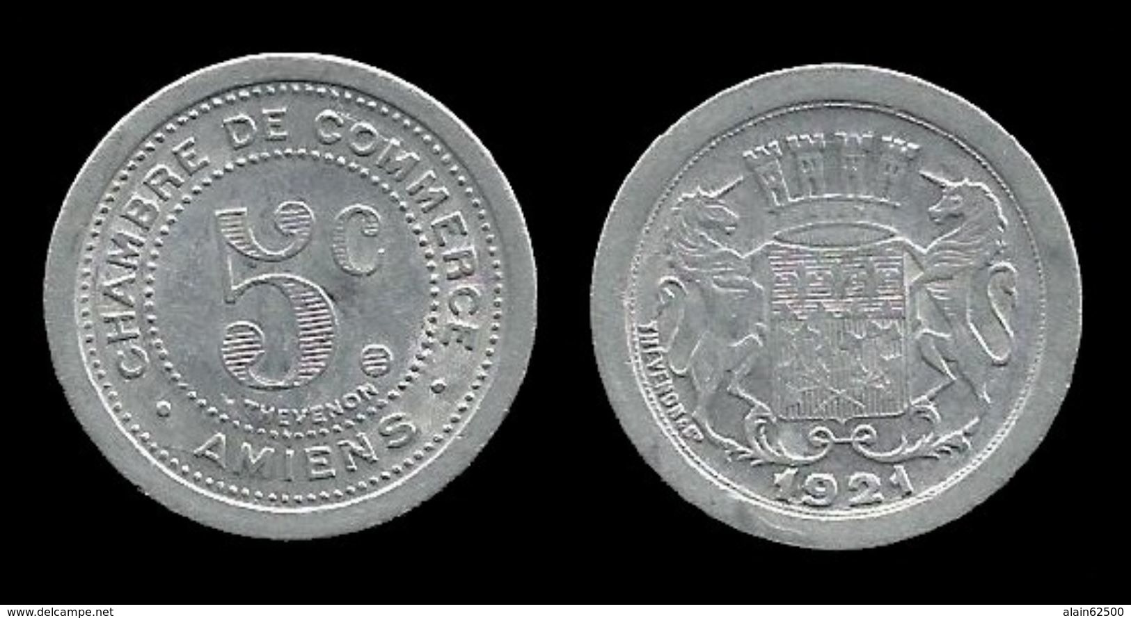 NECESSITE :  AMIENS  . 5 Cts  . 1921. - Monedas / De Necesidad