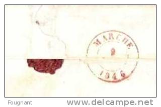 BELGIQUE:1846:Lettre De PHILIPPEVILLE Pour HOTTON,près De MARCHE-en-FAMENNE.Oblit.P HILIPPEVILLE Et MARCHE(double Cercle - 1830-1849 (Belgique Indépendante)