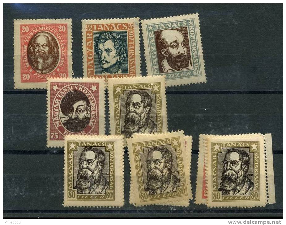 Hongrie Bolcheviques  4 Séries 240/244 Cote 17 = 68 E  (Michel 261/65)  POSTFRICH - Unused Stamps