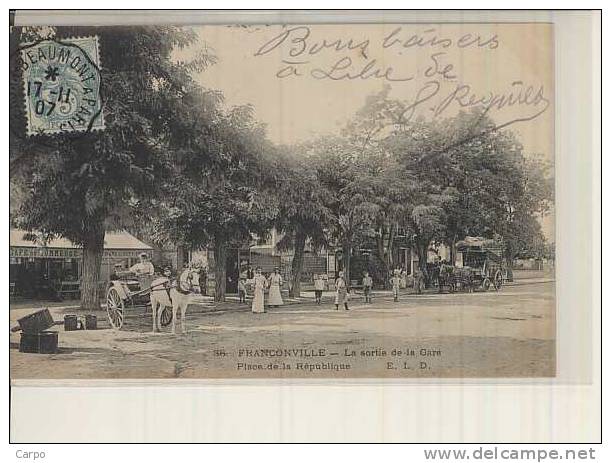 FRANCONVILLE - La Sortie De La Gare - Place De La République. - Franconville