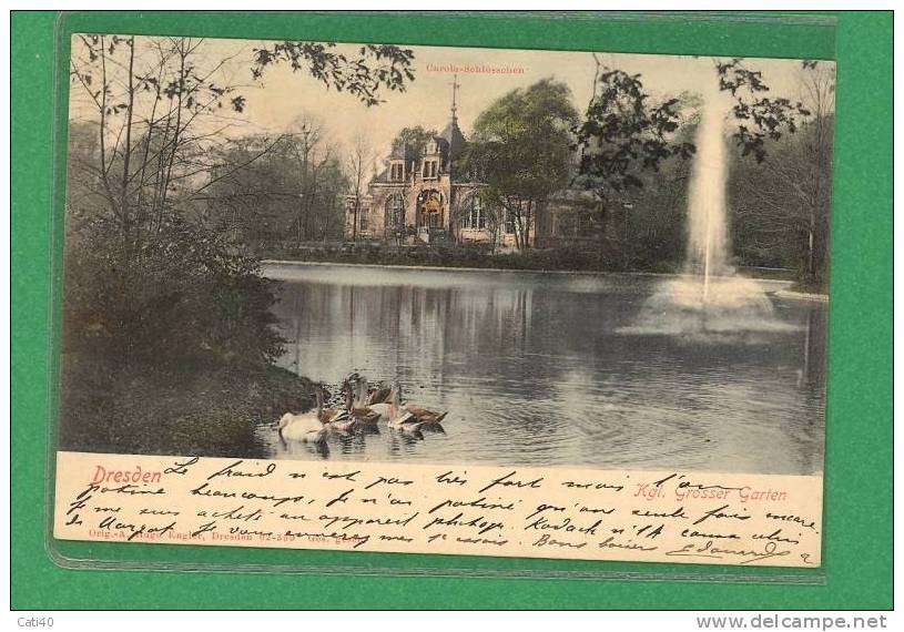 CARTOLINA-GERMANIA-DRESDEN-GROSSER GARTEN - Aalen