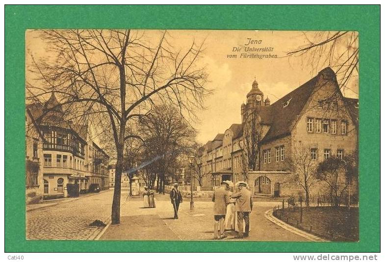 CARTOLINA-GERMANIA-JENA-DIE UNIVERSITAT VOM FURSTENGRABEN - Aalen