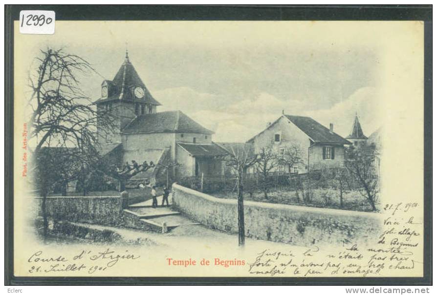 DISTRICT DE NYON /// TEMPLE DE BEGNINS - TB - Begnins