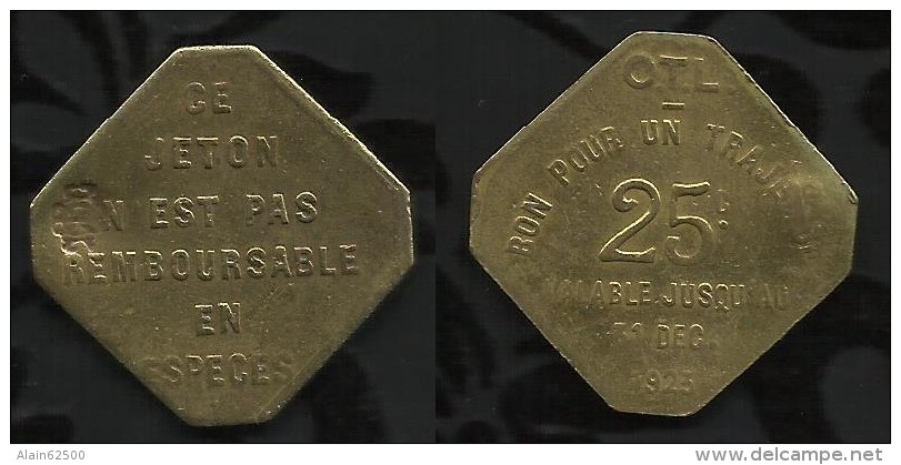 NECESSITE :  LYON . 25  Cts . 1923. - Monétaires / De Nécessité