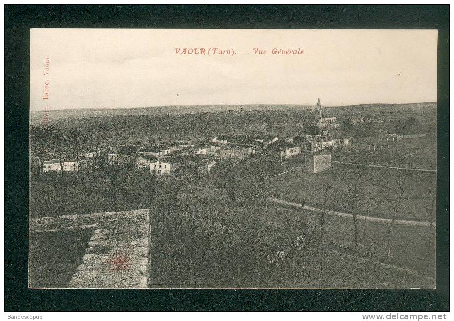 Vaour (81) - Vue Générale ( Ed. Wilhem Tabac ) - Vaour