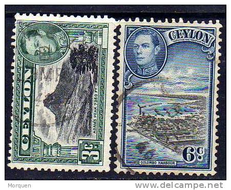 CEILAN Num 253 Y 254, Cat Yvert - Ceylon (...-1947)