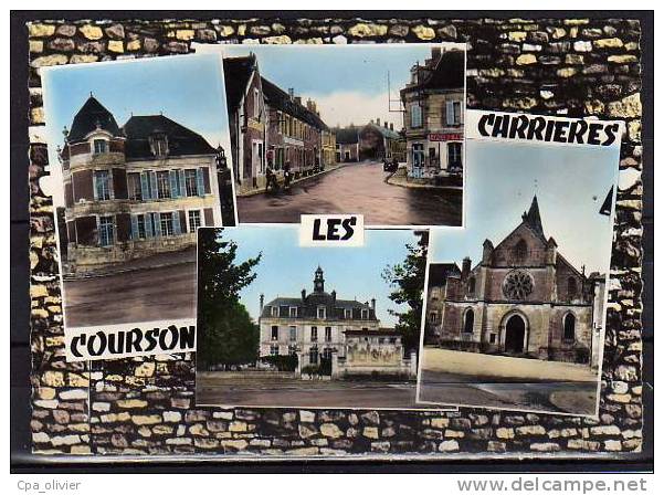 89 COURSON LES CARRIERES Multivue, Mairie, Grande Rue, Ecole, Eglise, Ed Moulin 4531, CPSM 10x15, 1962 - Courson-les-Carrières