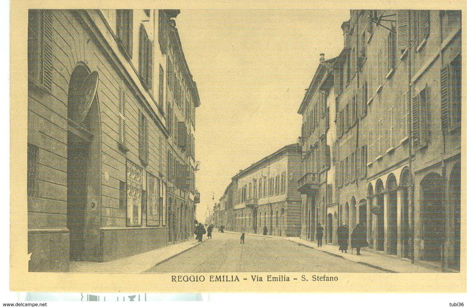 REGGIO EMILIA  - VIA EMILIA S. STEFANO - B/N  NON VIAGGIATA - ANIMATA - EDIZ. GIULIANI-EDITORE-MODENA - Reggio Nell'Emilia