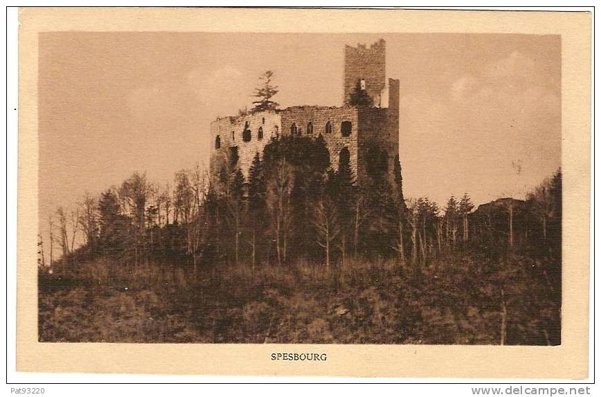 67 SPESBOURG : Ruine D´un Château / CPA Sépia NEUVE /  B.E. - Barr